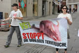 Schockierende Anti-Tierversuchsaktion in Salzburg