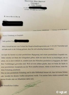 Brief von Mayr-Melnhof