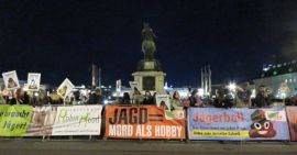 DemonstrantInnen auf der Jägerball-Kundgebung 2018