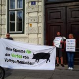 Vollspaltenverbot Schweine: VGT demonstriert morgen Dienstag vor FPÖ-Bundeszentrale